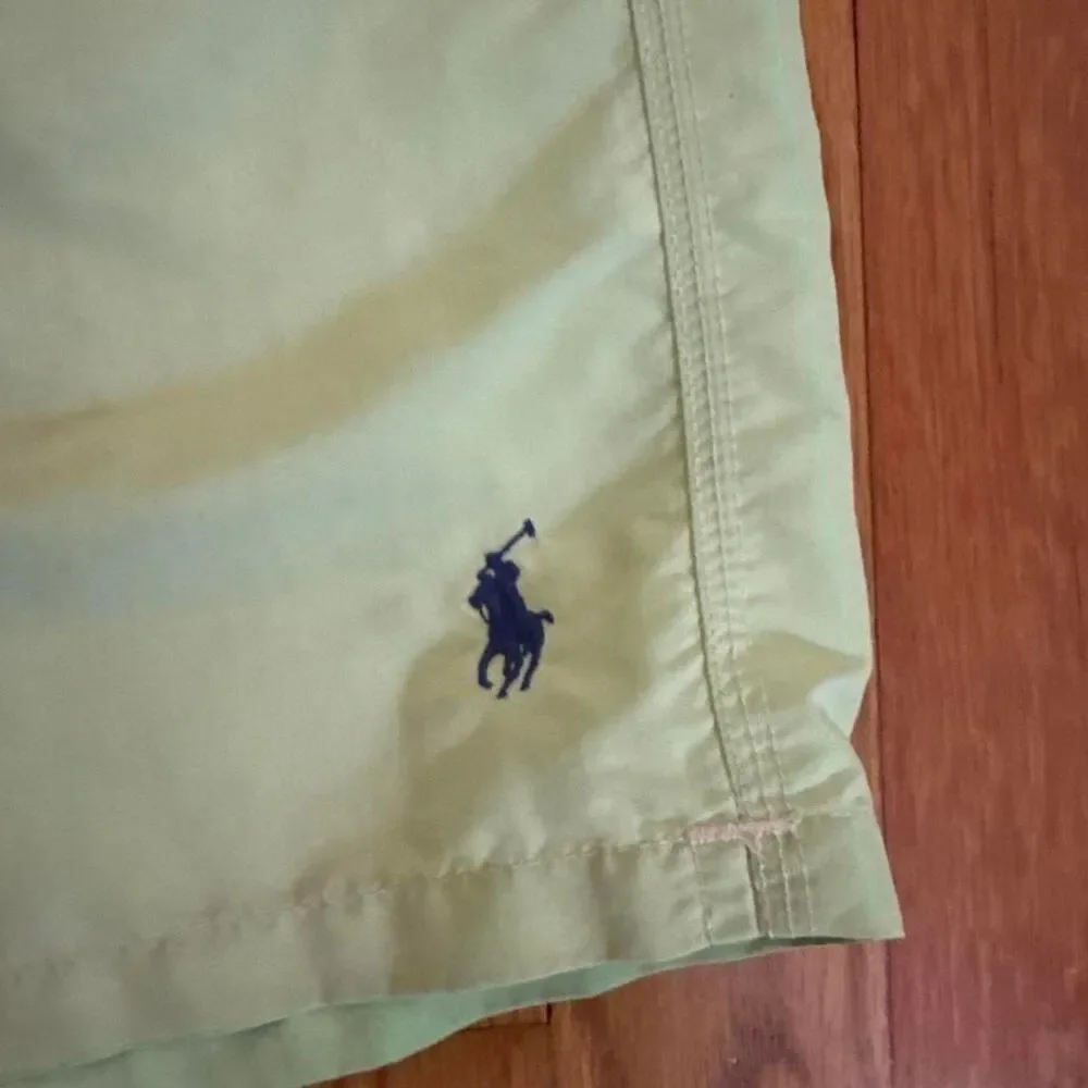 Polo Ralph Lauren mesh lined lime green cargo swim trunk shorts Small